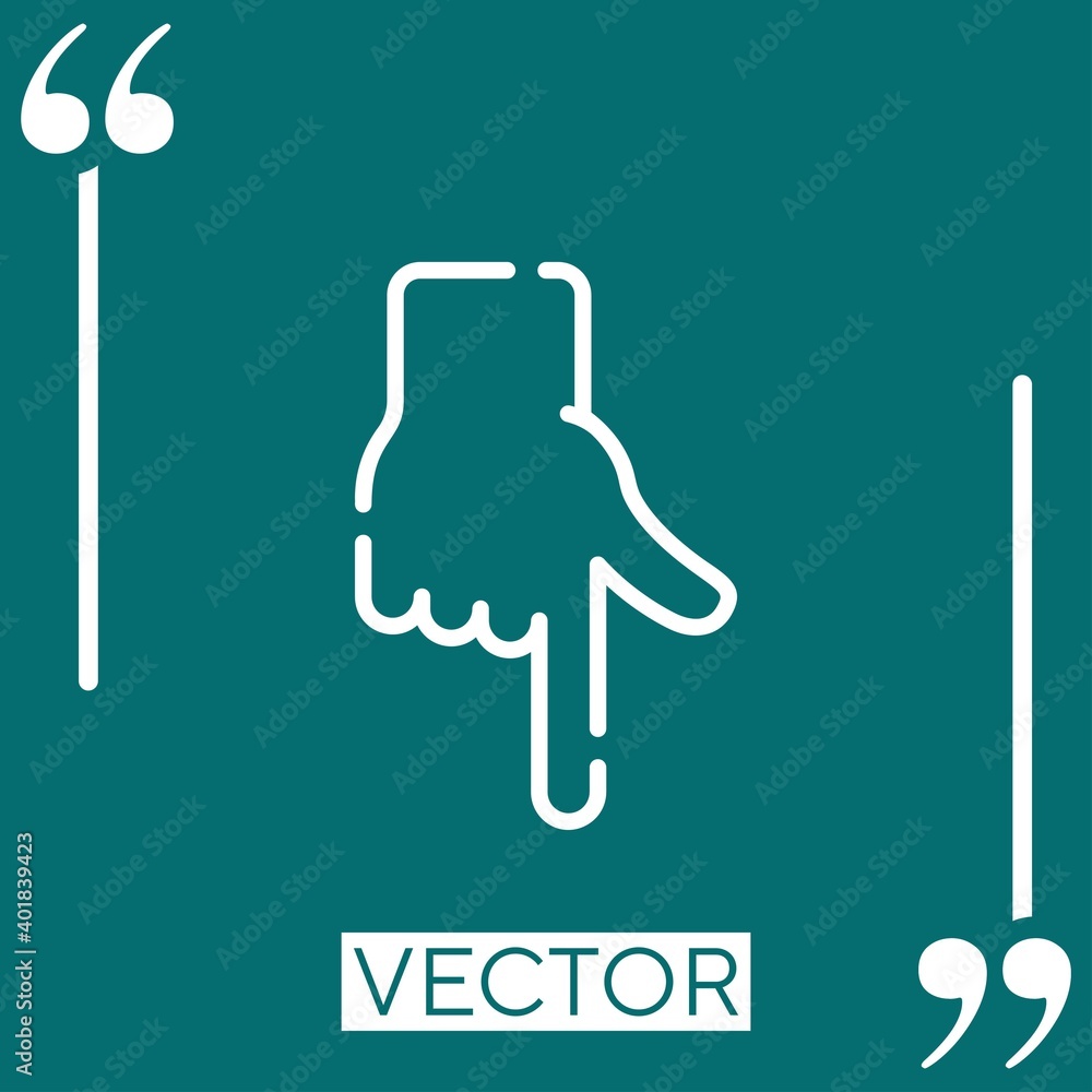 Poster tap vector icon linear icon. editable stroke line