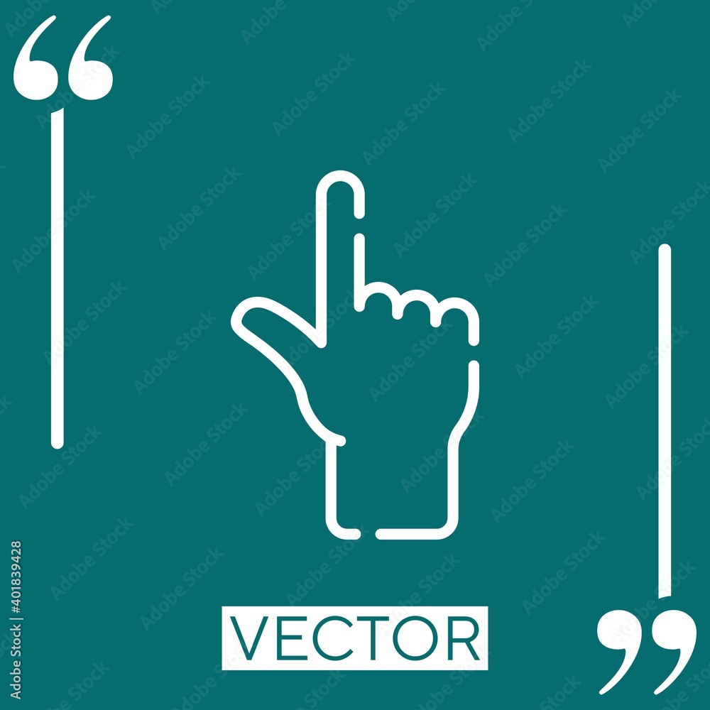 Poster tap vector icon linear icon. editable stroke line