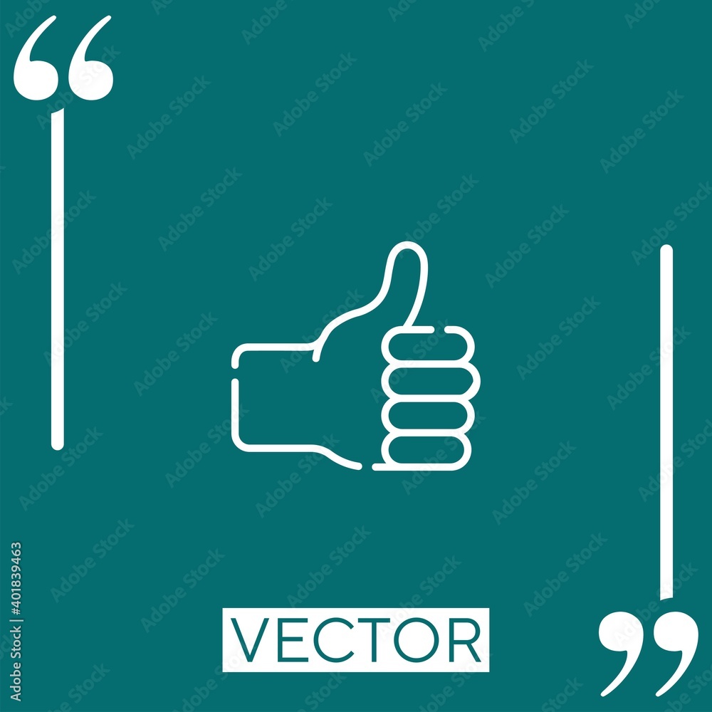 Poster like vector icon linear icon. editable stroke line