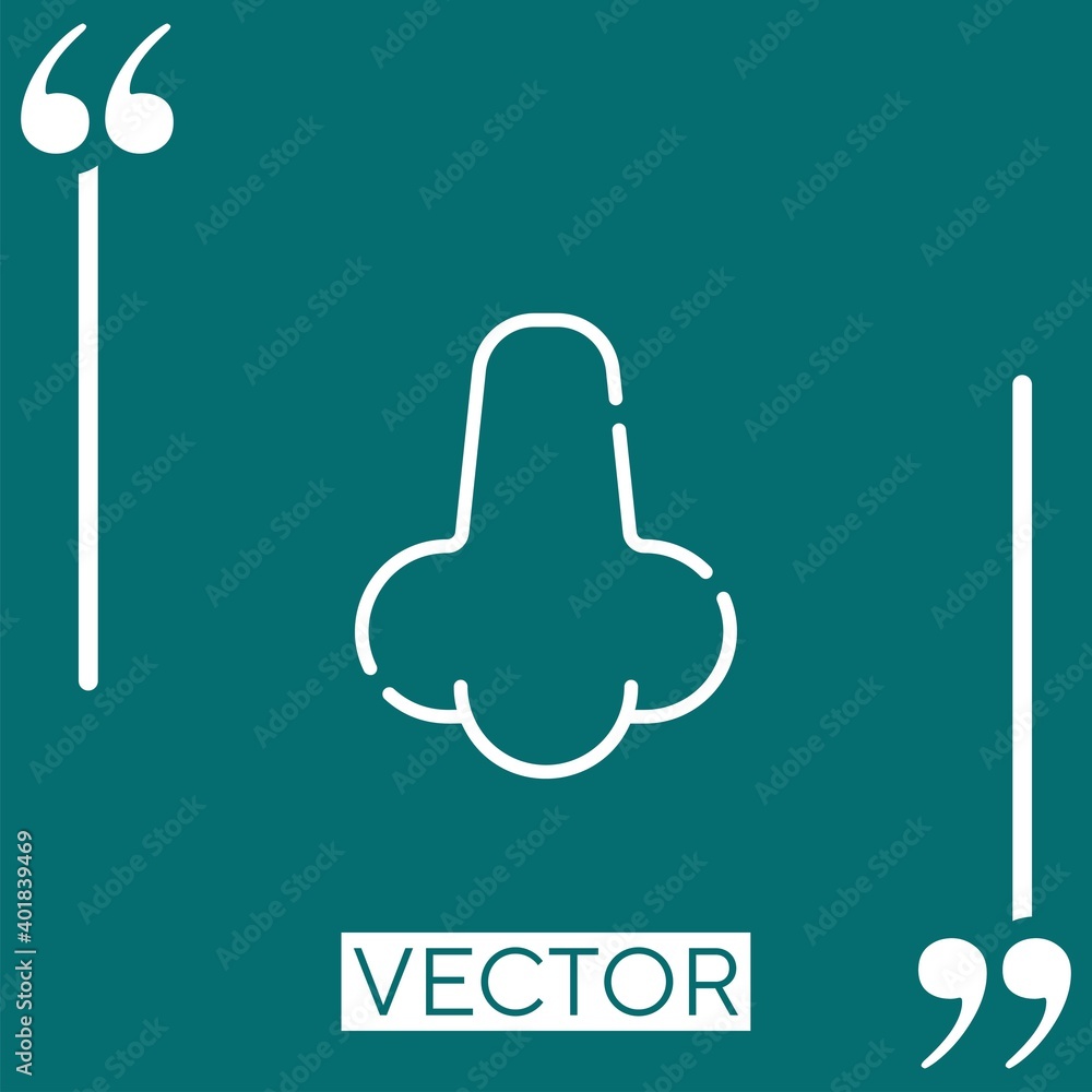 Poster nose vector icon linear icon. editable stroke line