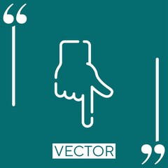 tap   vector icon Linear icon. Editable stroke line