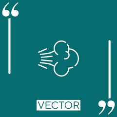 fart vector icon Linear icon. Editable stroke line
