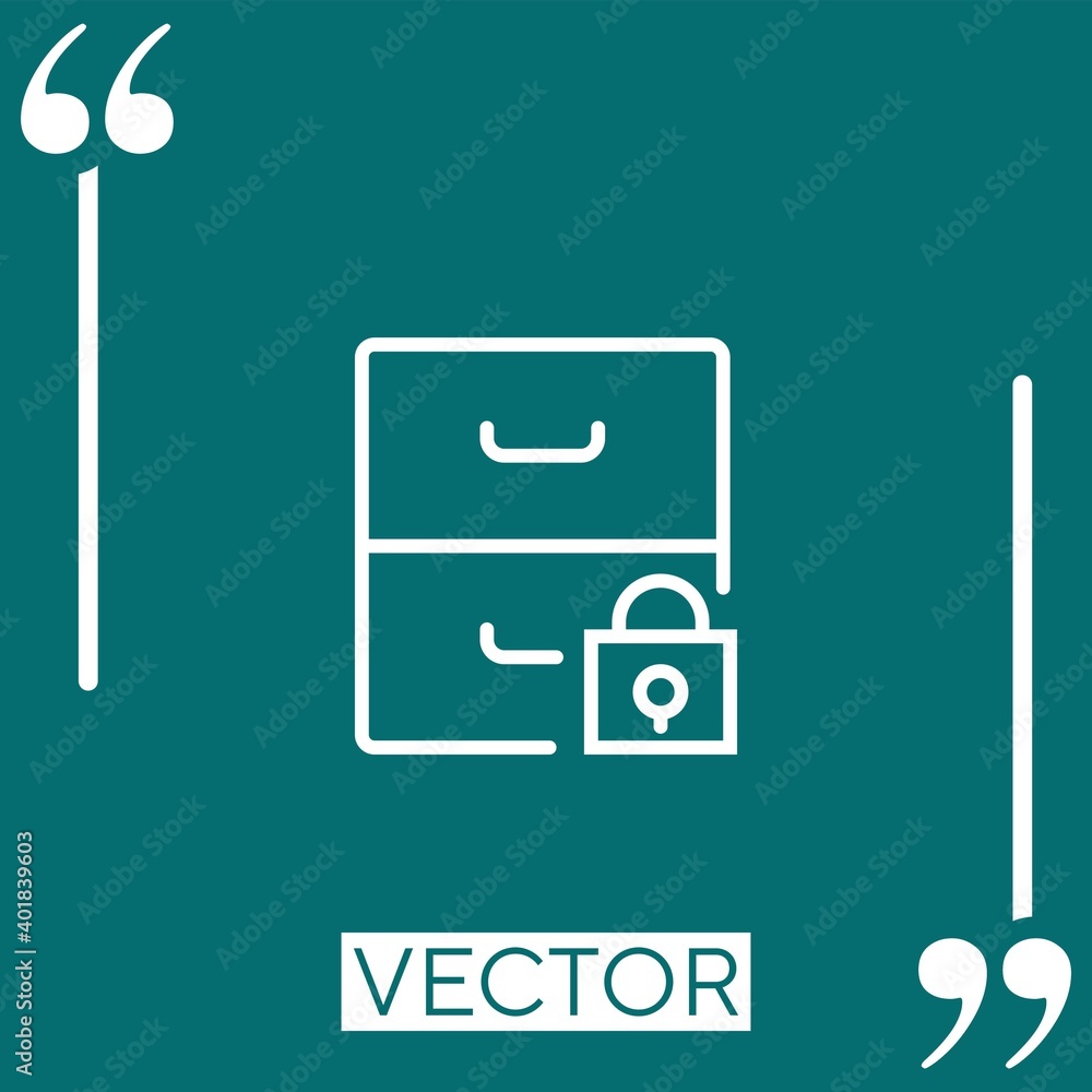 Poster archive vector icon linear icon. editable stroke line