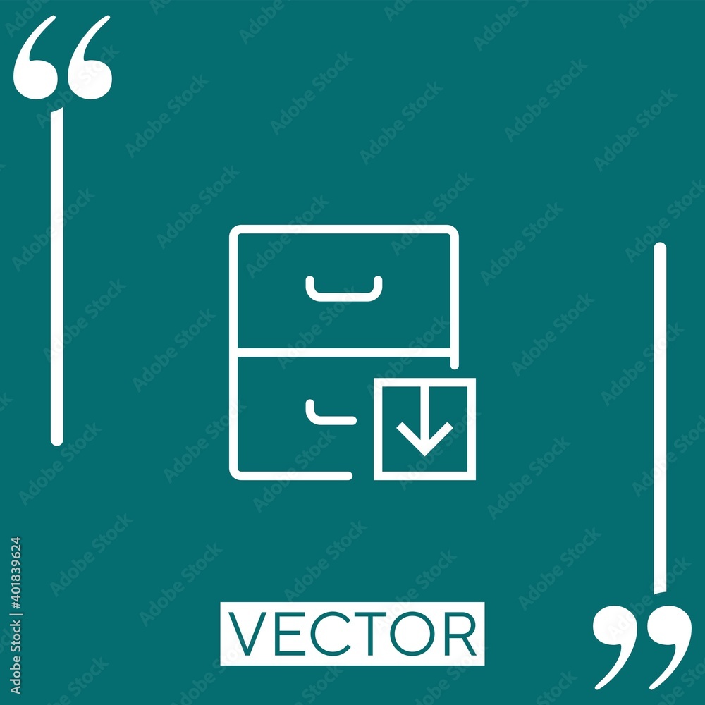 Poster archive vector icon linear icon. editable stroke line