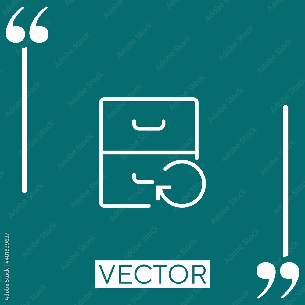 Poster archive vector icon linear icon. editable stroke line