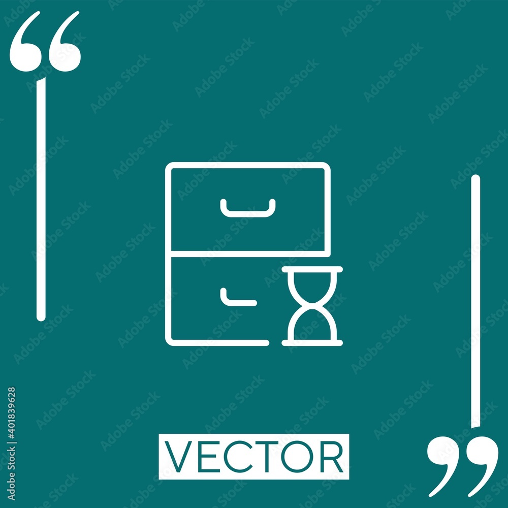 Poster archive vector icon linear icon. editable stroke line