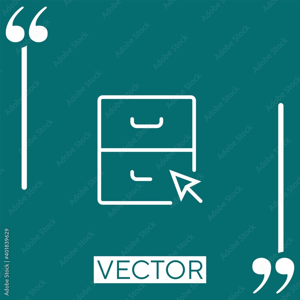 Poster archive vector icon linear icon. editable stroke line
