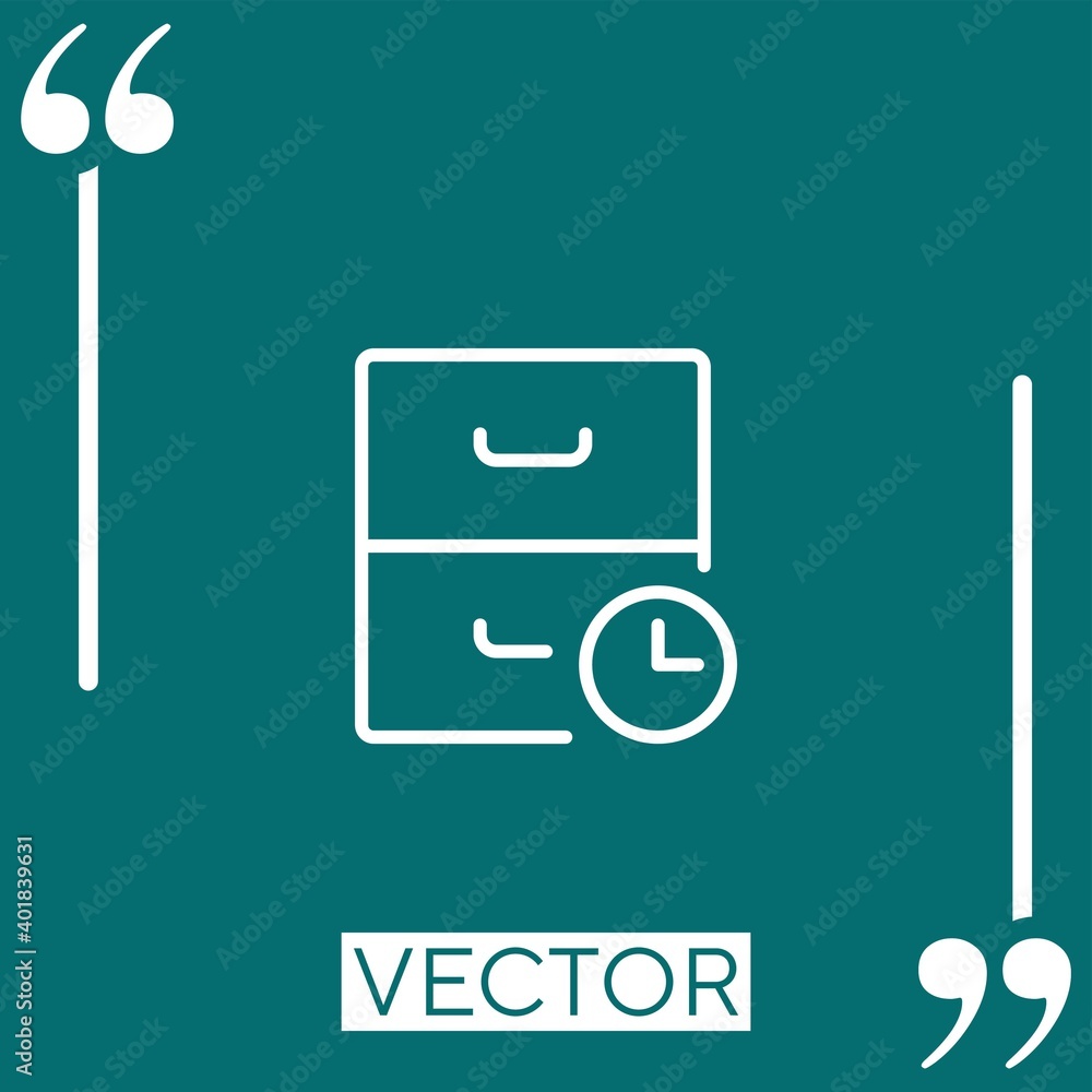 Poster archive vector icon linear icon. editable stroke line
