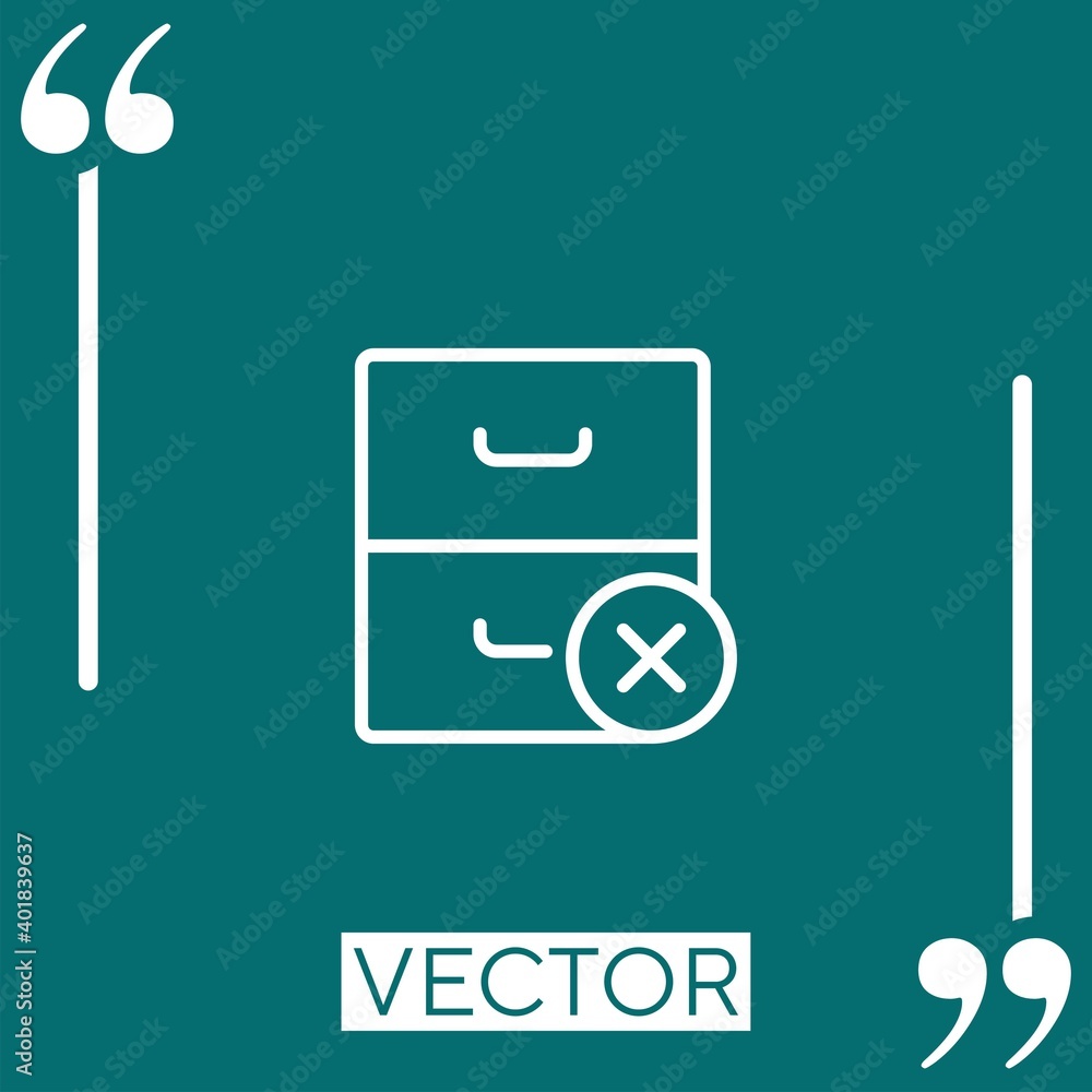 Poster archive vector icon linear icon. editable stroke line