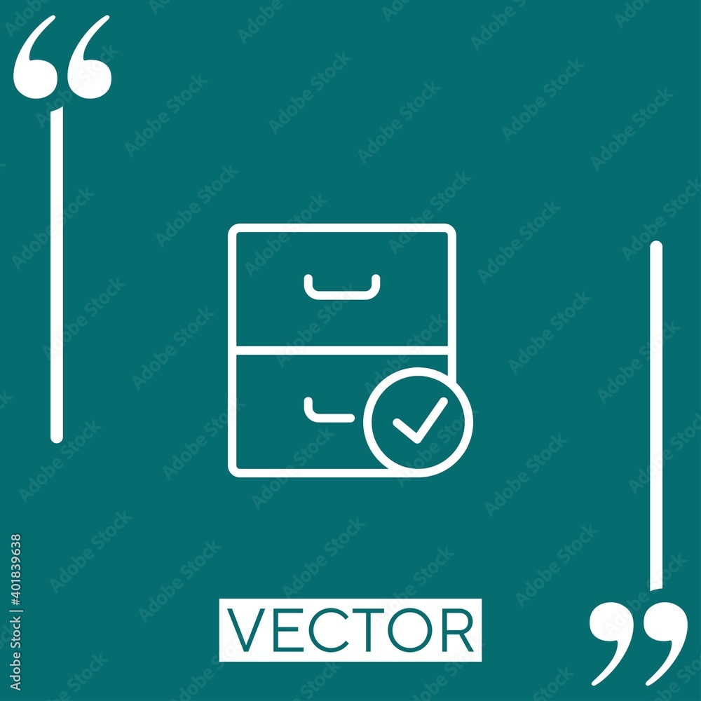 Poster archive vector icon linear icon. editable stroke line