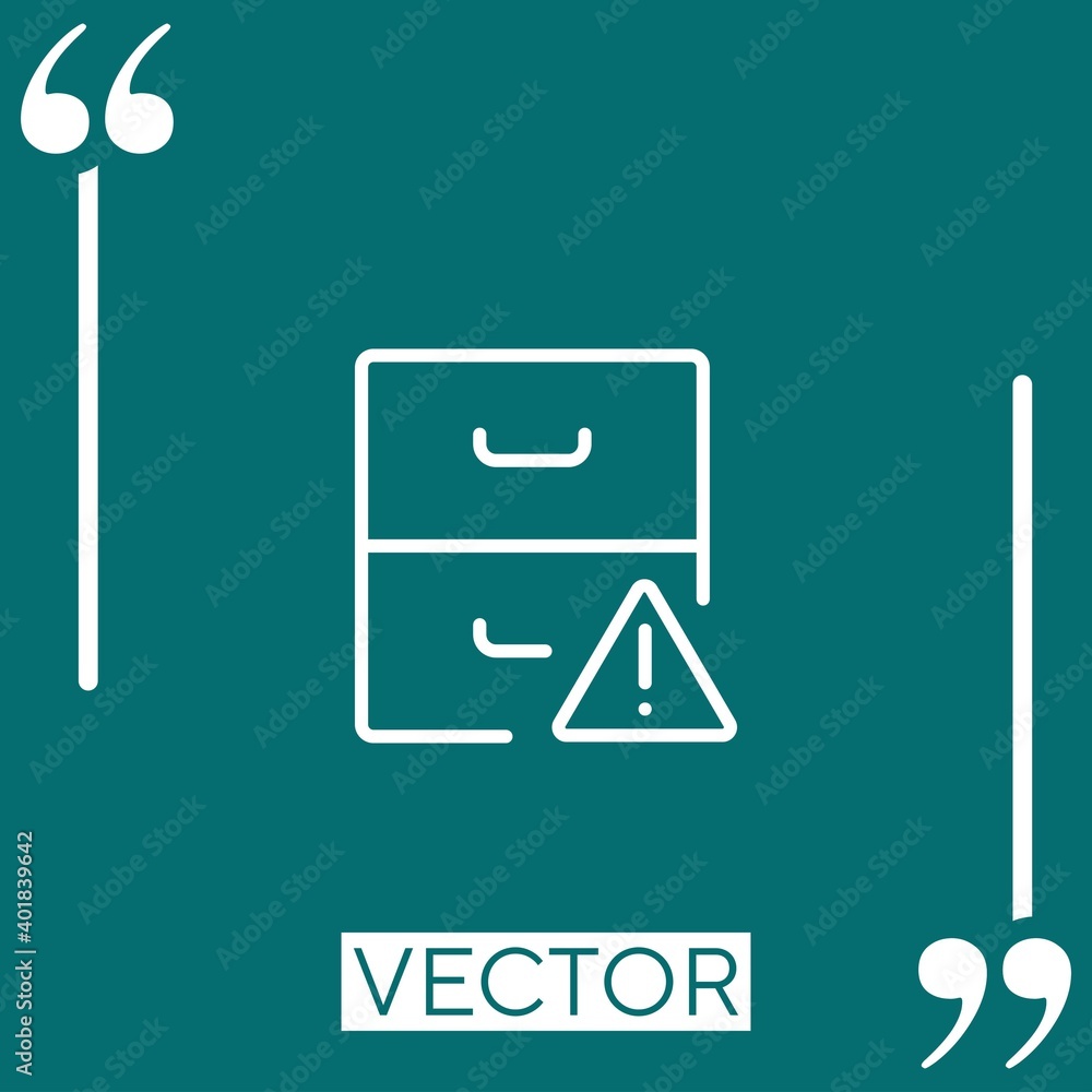 Poster archive vector icon linear icon. editable stroke line
