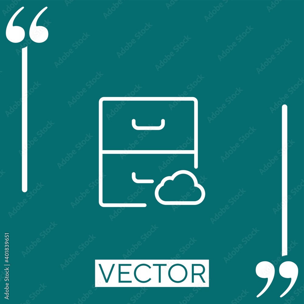 Poster archive vector icon linear icon. editable stroke line