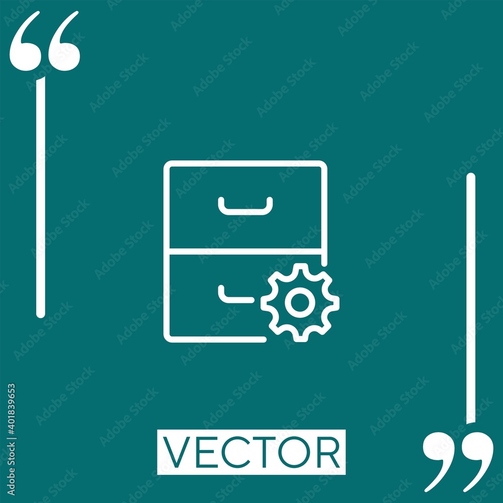 Poster archive vector icon linear icon. editable stroke line