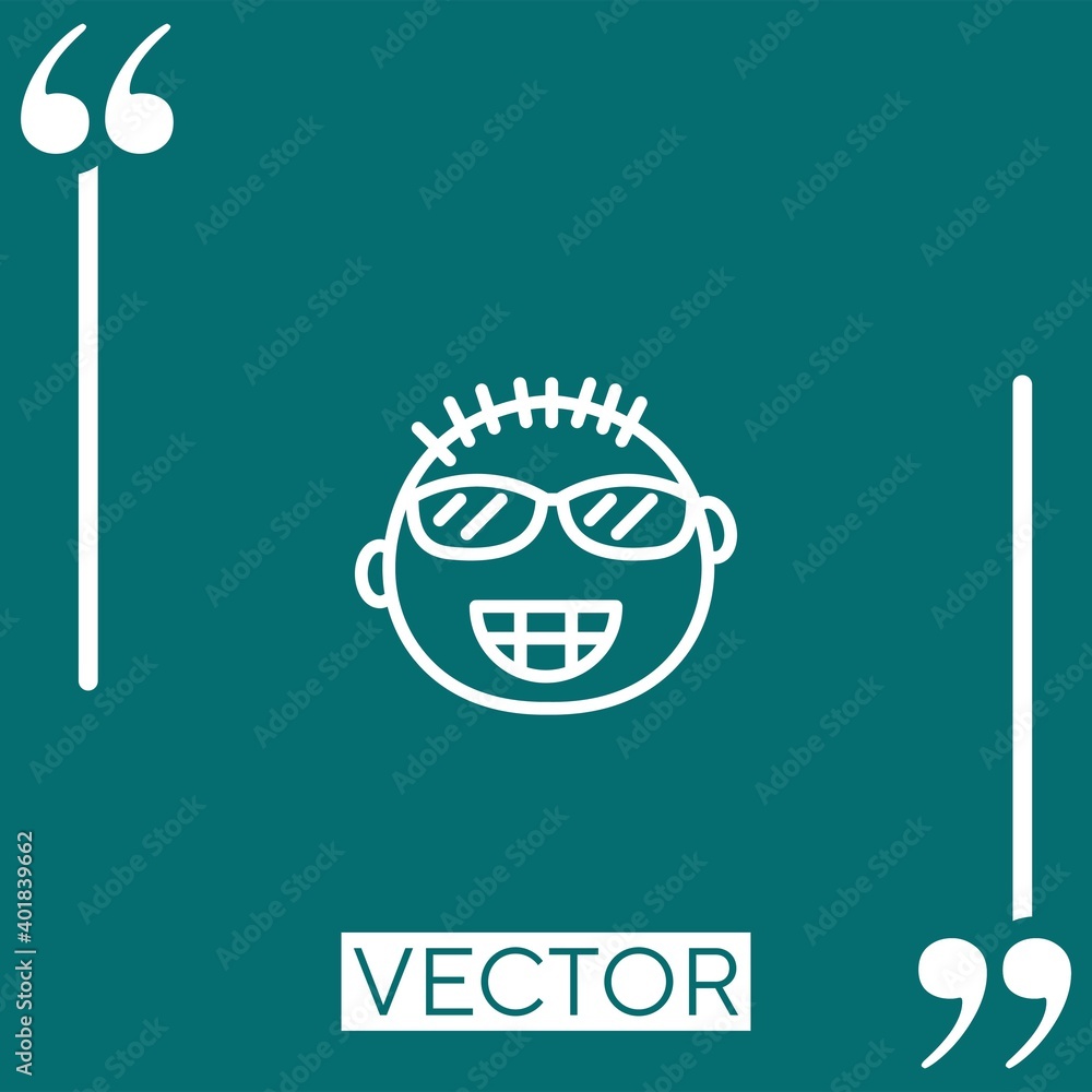 Poster arrogant vector icon linear icon. editable stroke line