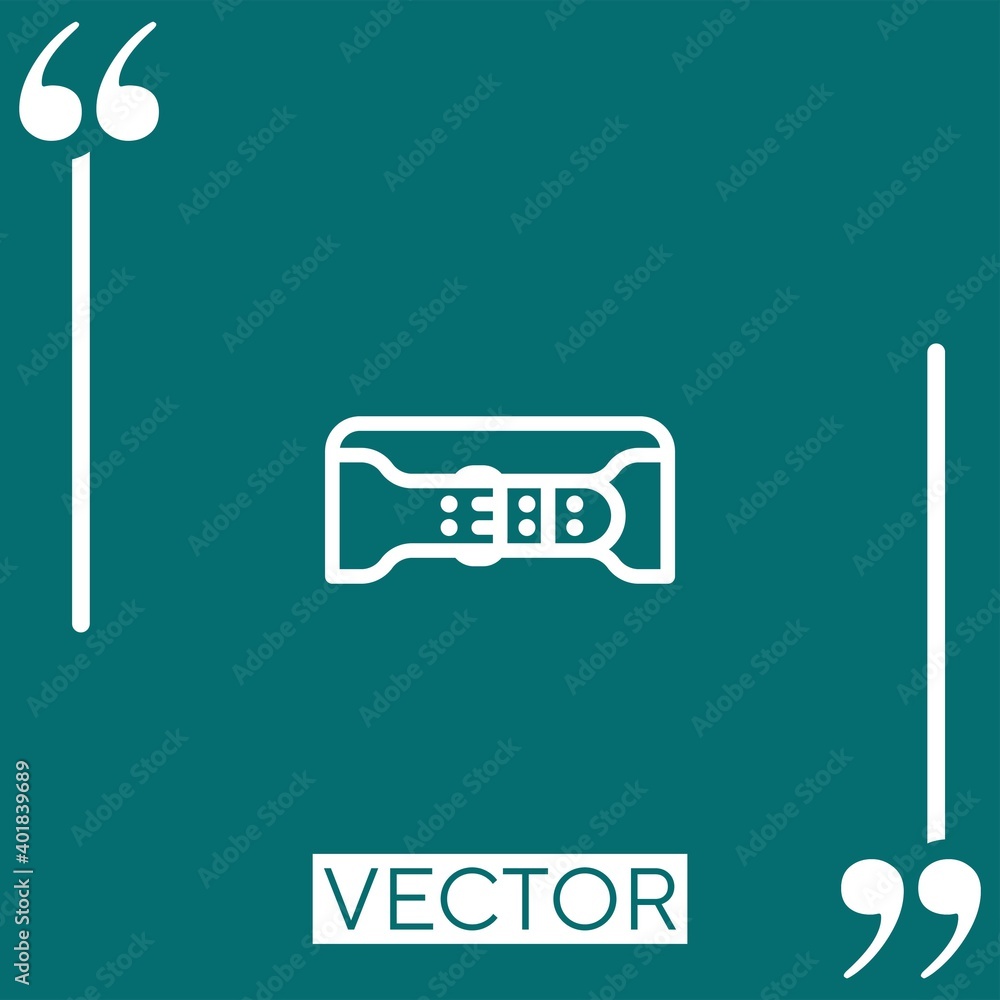 Poster athletic strap vector icon linear icon. editable stroke line