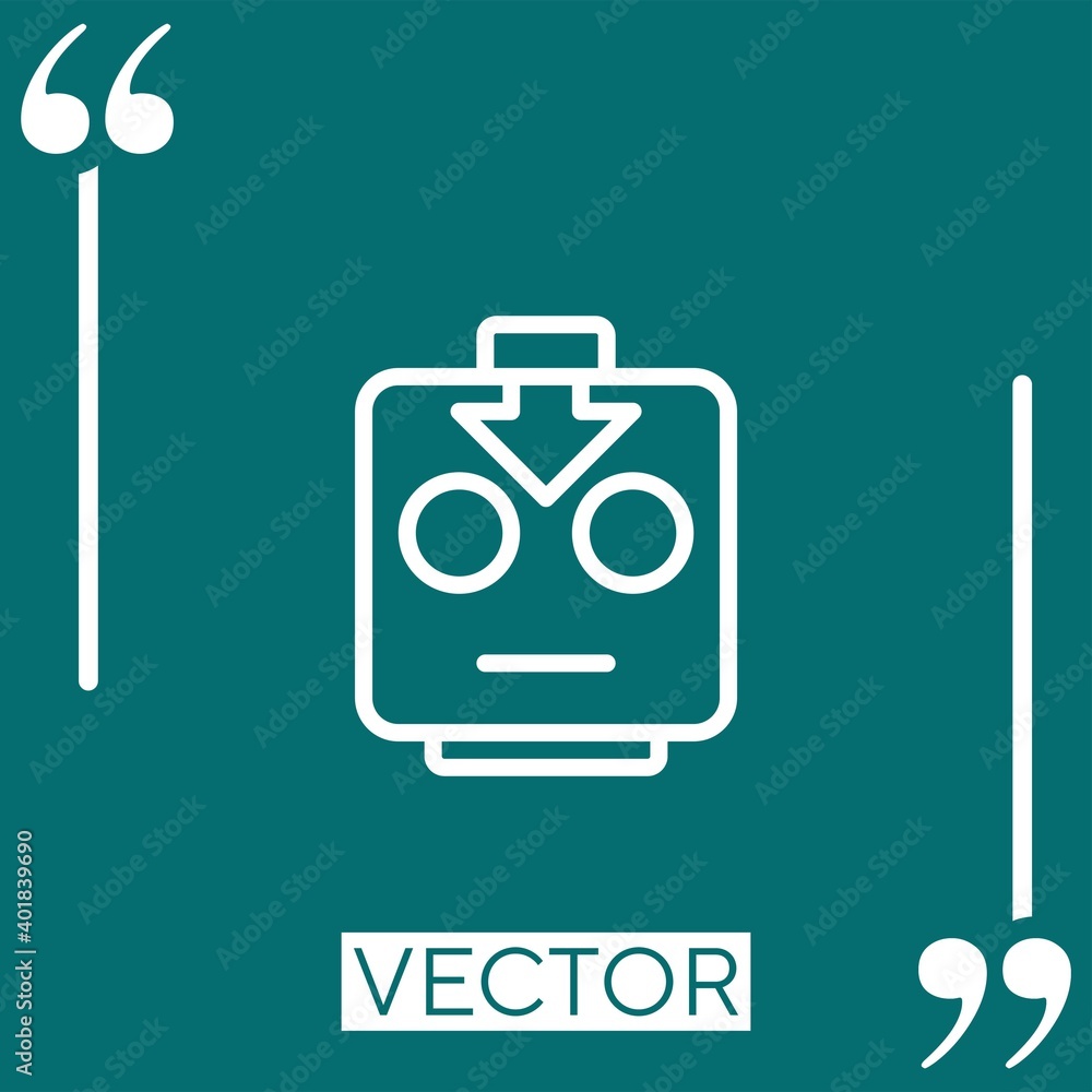 Poster avatar vector icon linear icon. editable stroke line