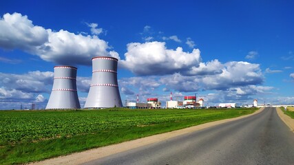 Fototapeta na wymiar Nuclear plant in Belarus