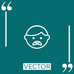 arguing vector icon Linear icon. Editable stroke line