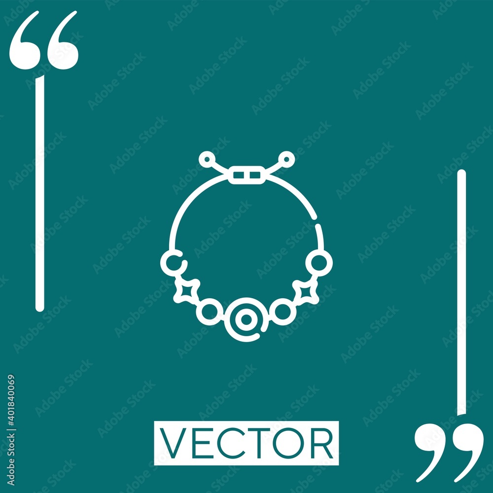 Poster bracelet vector icon linear icon. editable stroked line