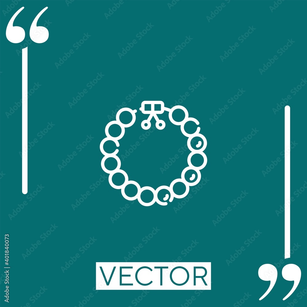 Poster bracelet vector icon linear icon. editable stroked line