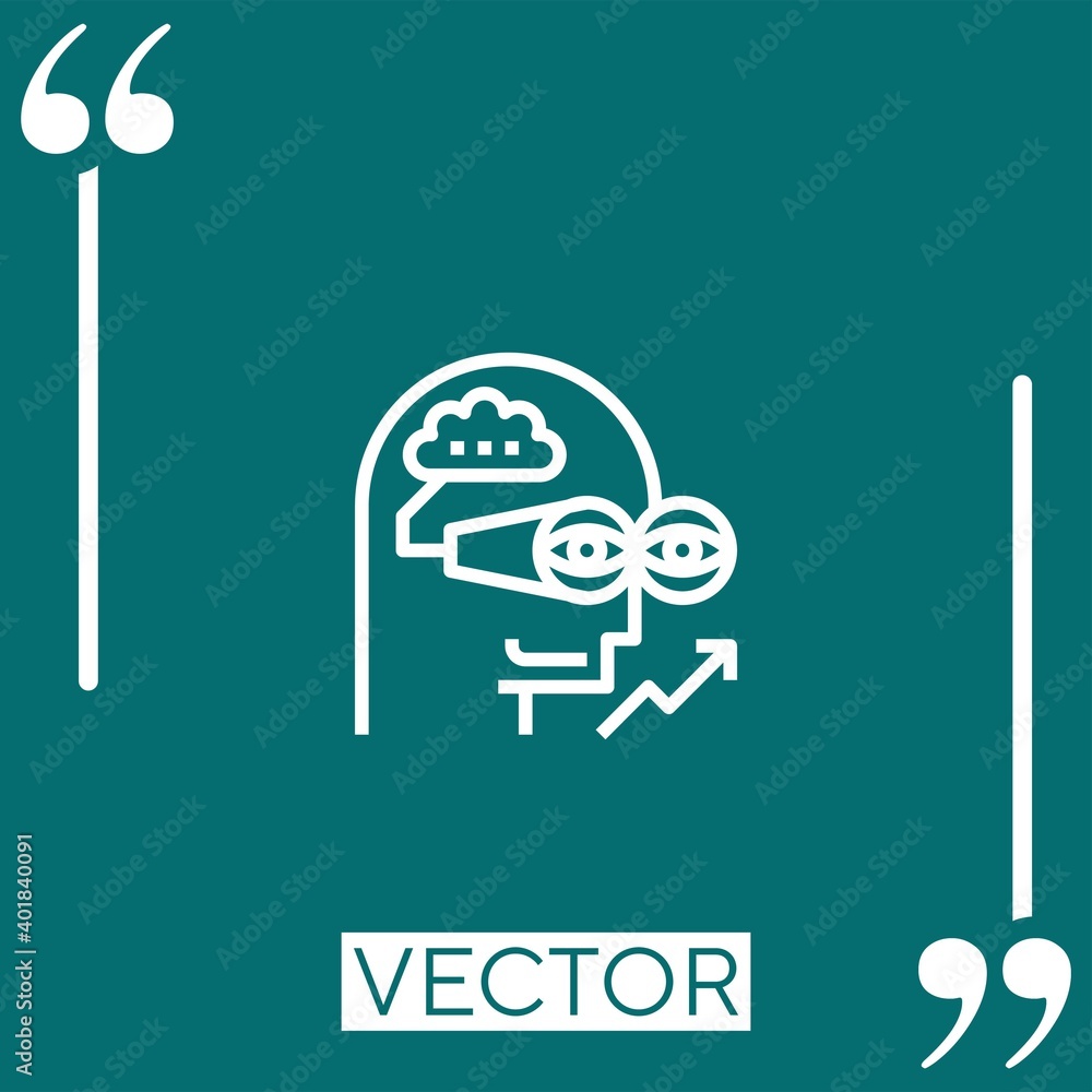Poster brainstorm vector icon linear icon. editable stroked line