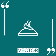 bosu ball vector icon Linear icon. Editable stroked line