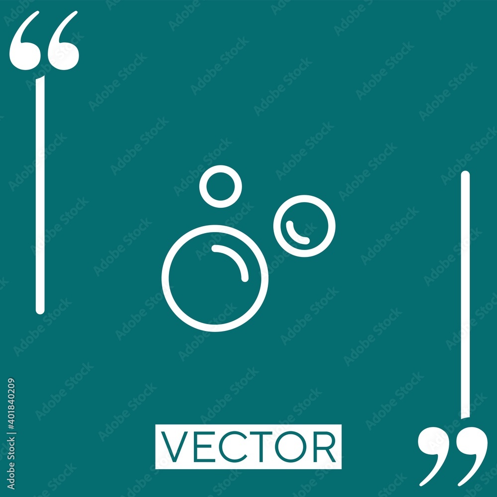 Aufkleber bubbles vector icon linear icon. editable stroked line