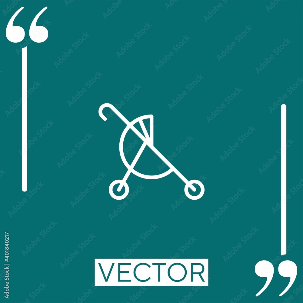 Aufkleber buggy vector icon linear icon. editable stroked line