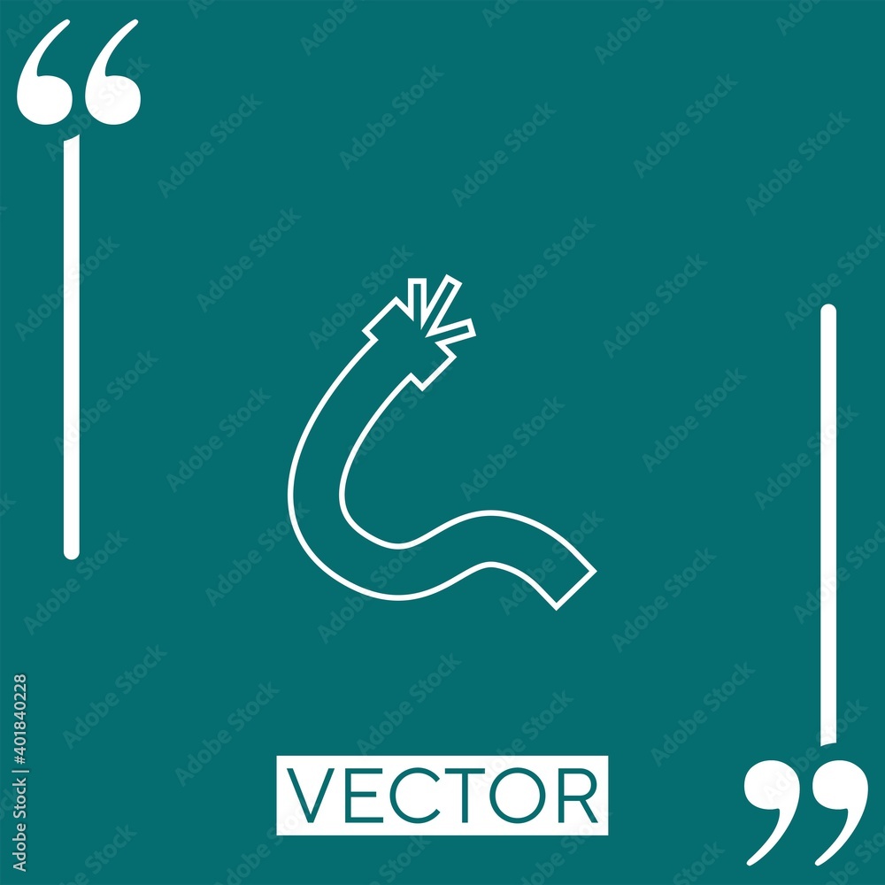 Poster cable line vector icon linear icon. editable stroked line