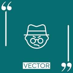 bully vector icon Linear icon. Editable stroked line