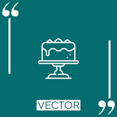 cake   vector icon Linear icon. Editable stroked line