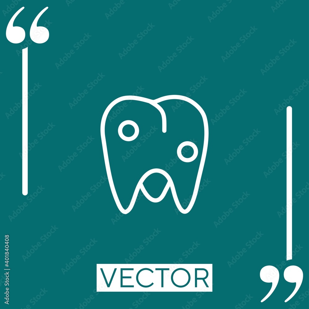 Poster caries vector icon linear icon. editable stroked line