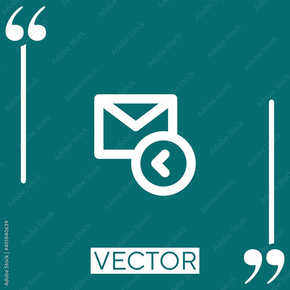 Poster email vector icon linear icon. editable stroke line