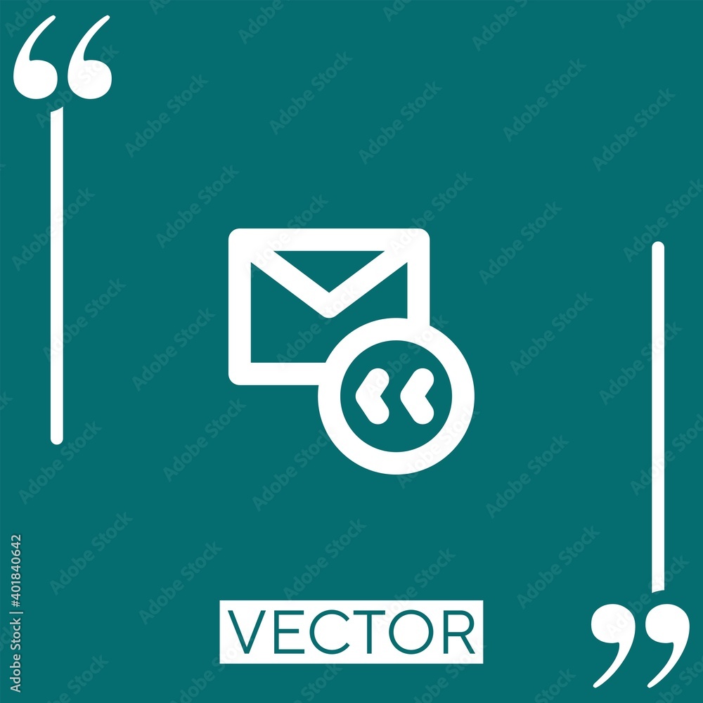 Poster email vector icon linear icon. editable stroke line