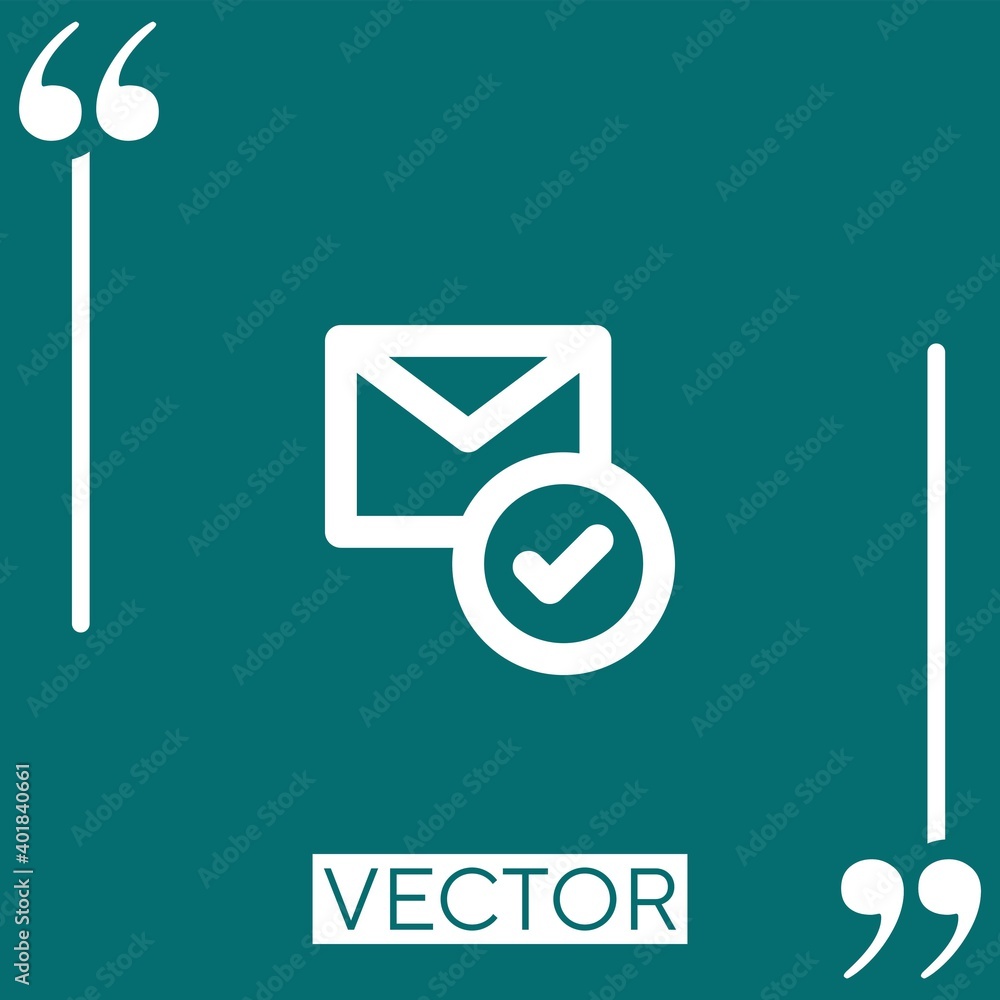 Poster email vector icon linear icon. editable stroke line
