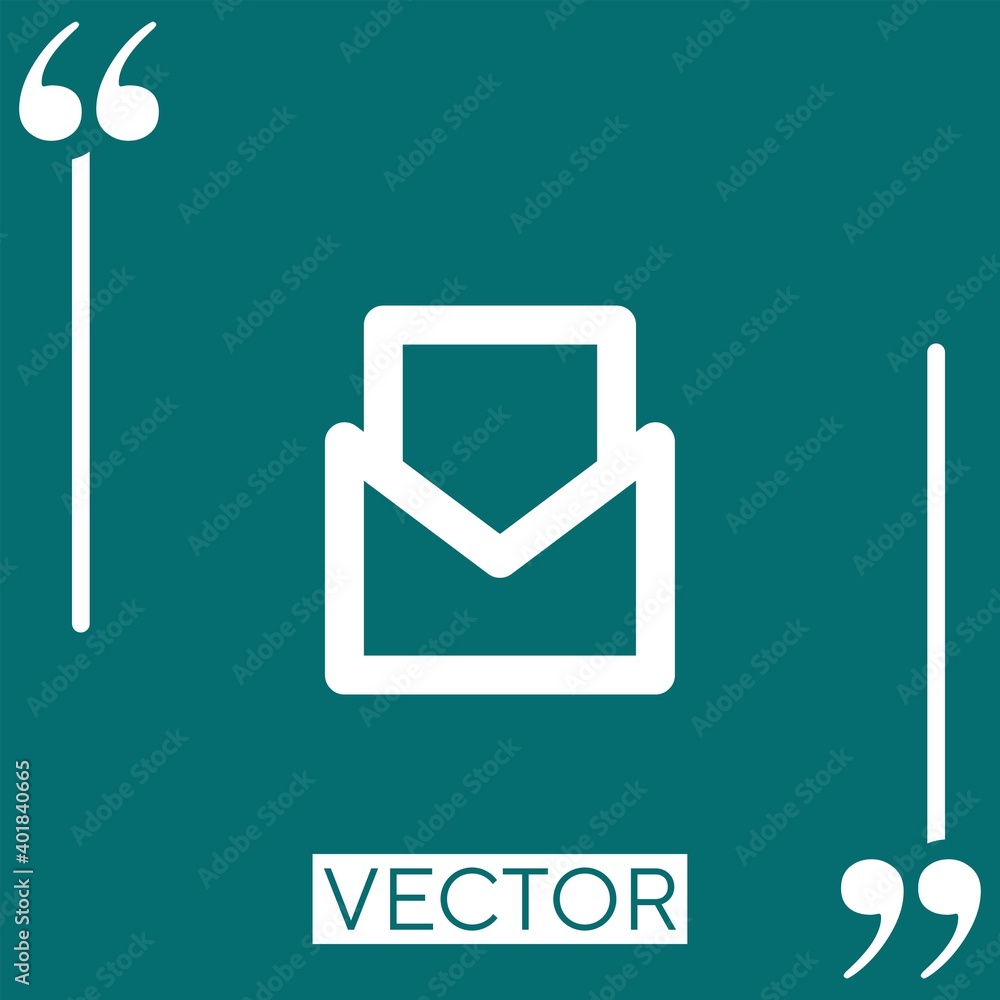 Poster email vector icon linear icon. editable stroke line