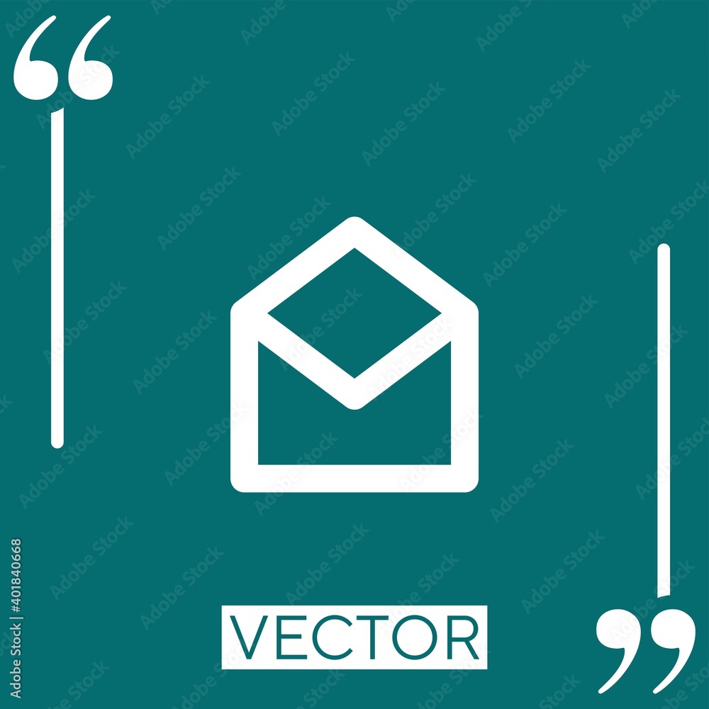 Poster email vector icon linear icon. editable stroke line