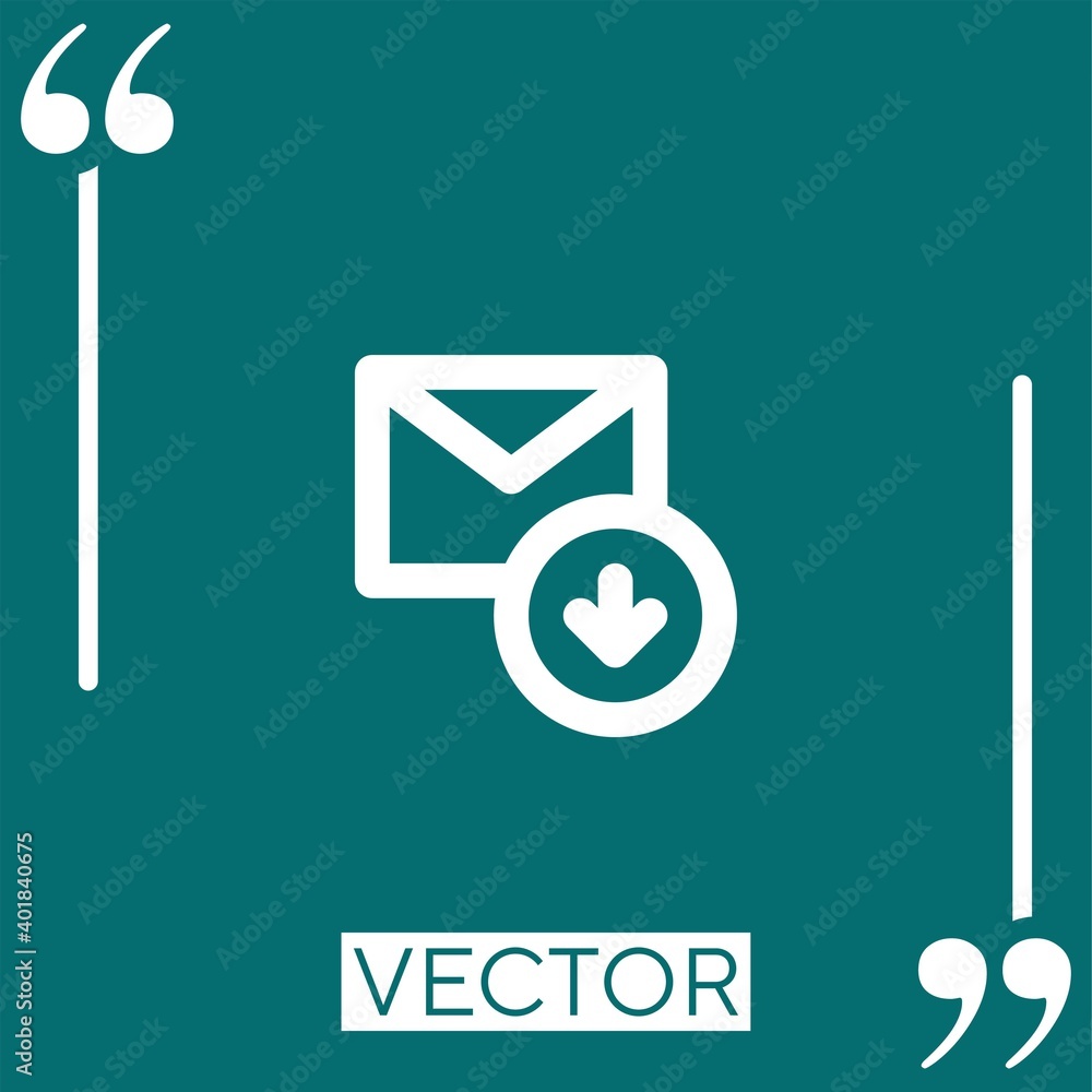Poster email vector icon linear icon. editable stroke line