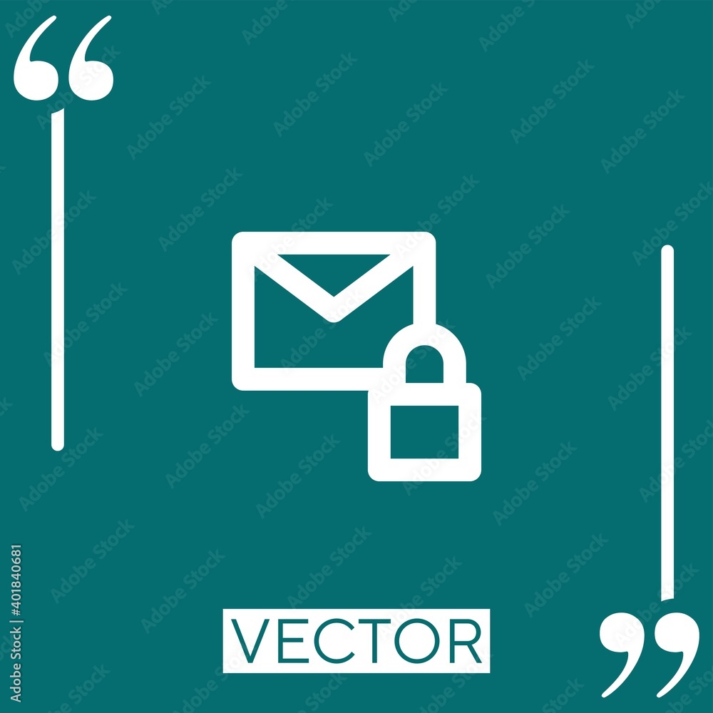 Poster email vector icon linear icon. editable stroke line