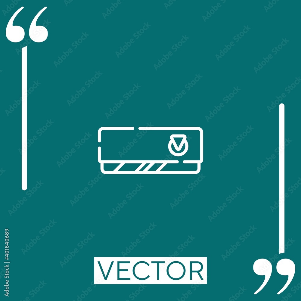 Poster package vector icon linear icon. editable stroked line