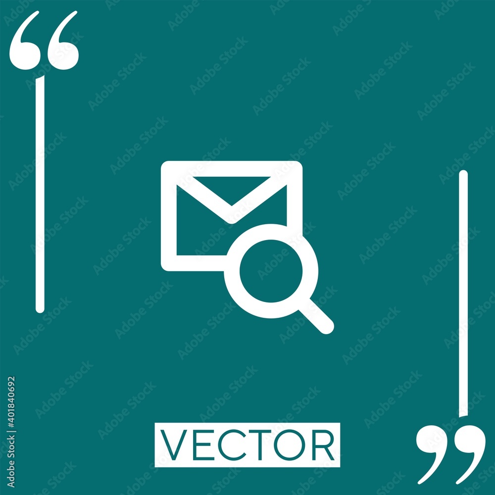 Poster email vector icon linear icon. editable stroke line