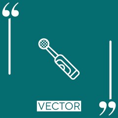 electric toothbrush vector icon Linear icon. Editable stroke line