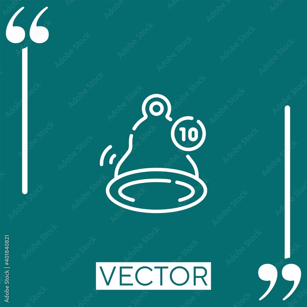 Poster notification vector icon linear icon. editable stroked line
