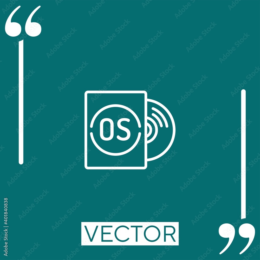 Poster operating system vector icon Linear icon. Editable stroked line