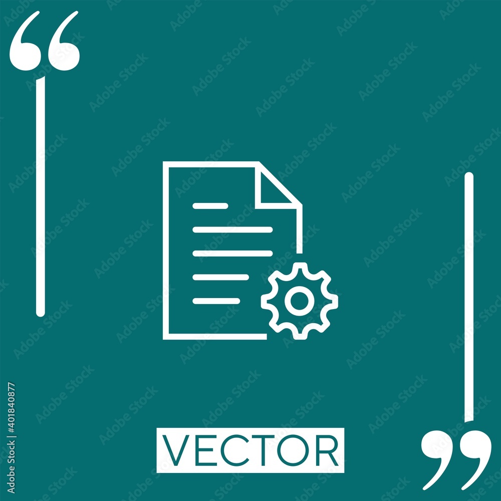 Poster file vector icon linear icon. editable stroke line