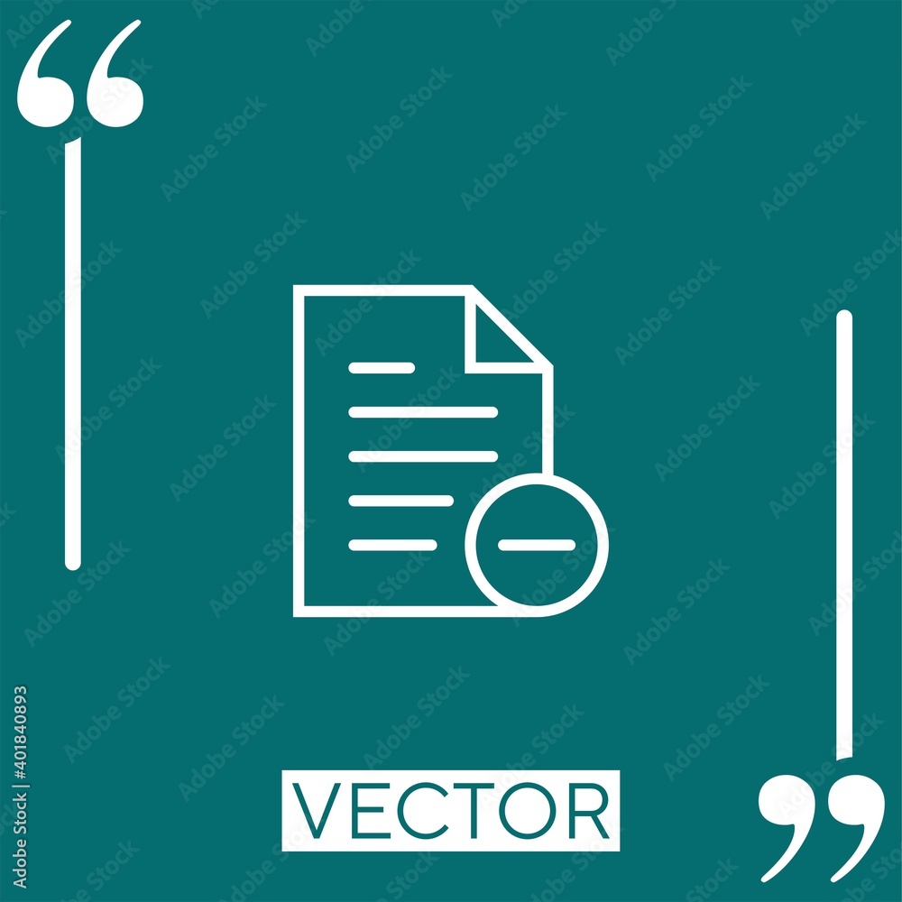 Poster file vector icon linear icon. editable stroke line