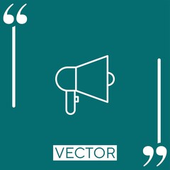 megaphone vector icon Linear icon. Editable stroked line