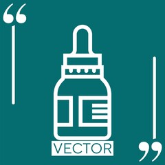 eye drops vector icon Linear icon. Editable stroke line