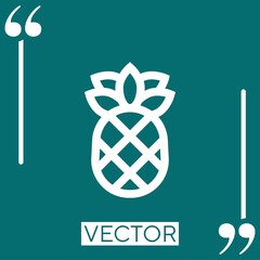 pineapple vector icon Linear icon. Editable stroked line