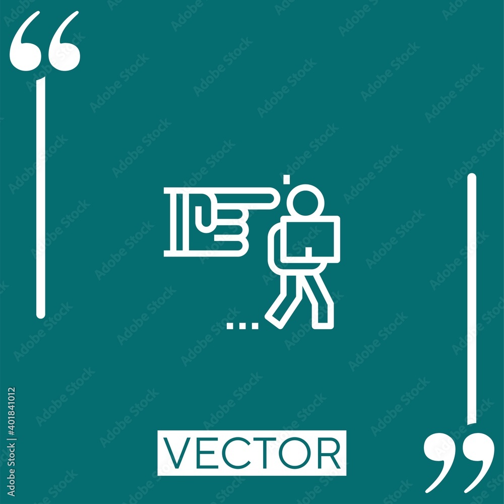 Poster fired vector icon linear icon. editable stroke line